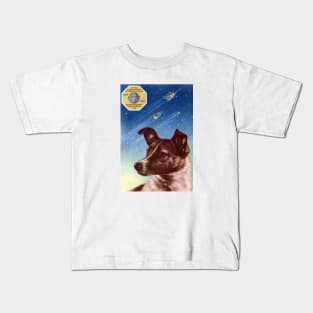 1958 Laika, First Dog in Space Kids T-Shirt